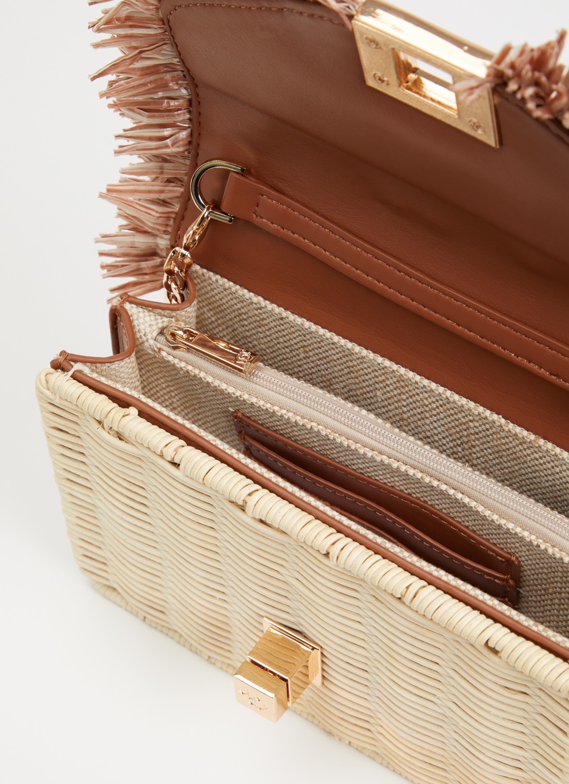 Dune London Blooms crossbodytas met afneembare schouderriem - detail 3 oranje