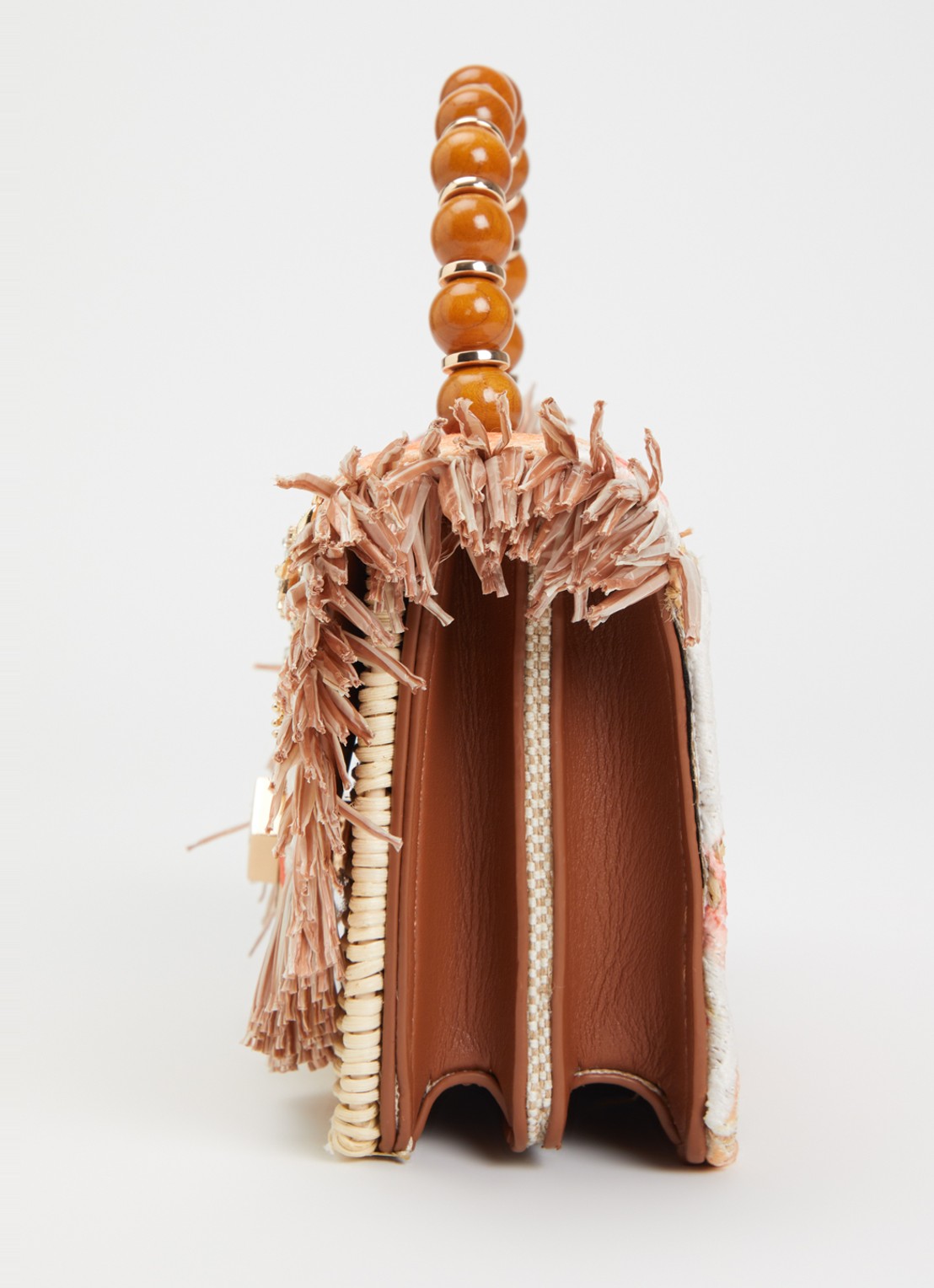 Dune London Blooms crossbodytas met afneembare schouderriem - detail 4 oranje