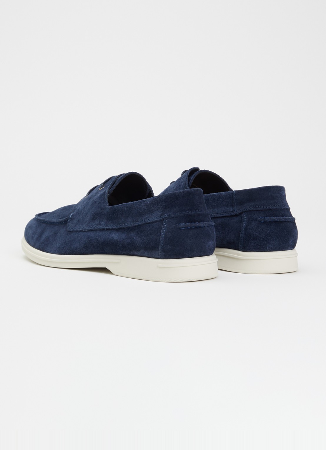 Dune London Boldman bootschoen van suède - achterkant 2 indigo