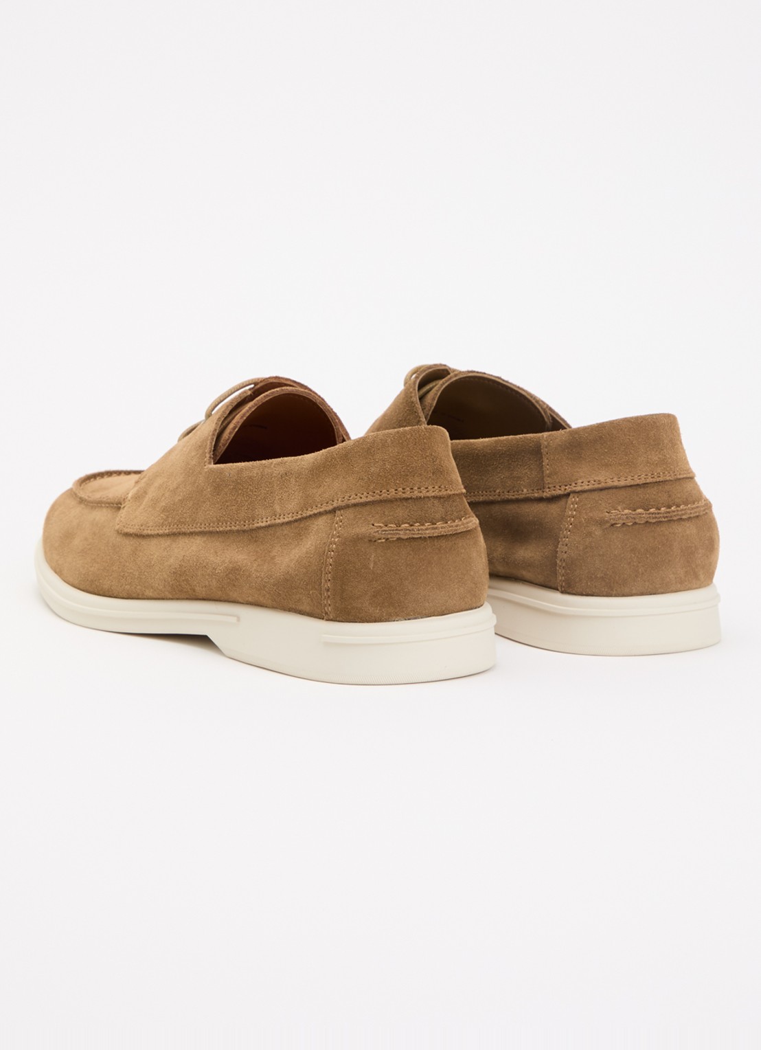 Dune London Boldman bootschoen van suède - achterkant 5 camel