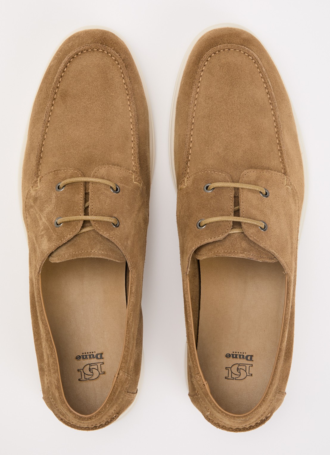 Dune London Boldman bootschoen van suède - detail 2 camel