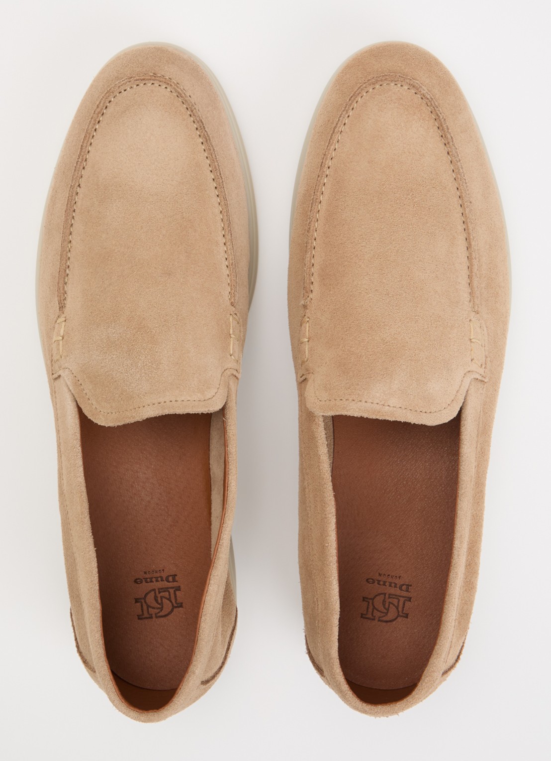 Dune London Boltman loafer van leer - detail 2 beige
