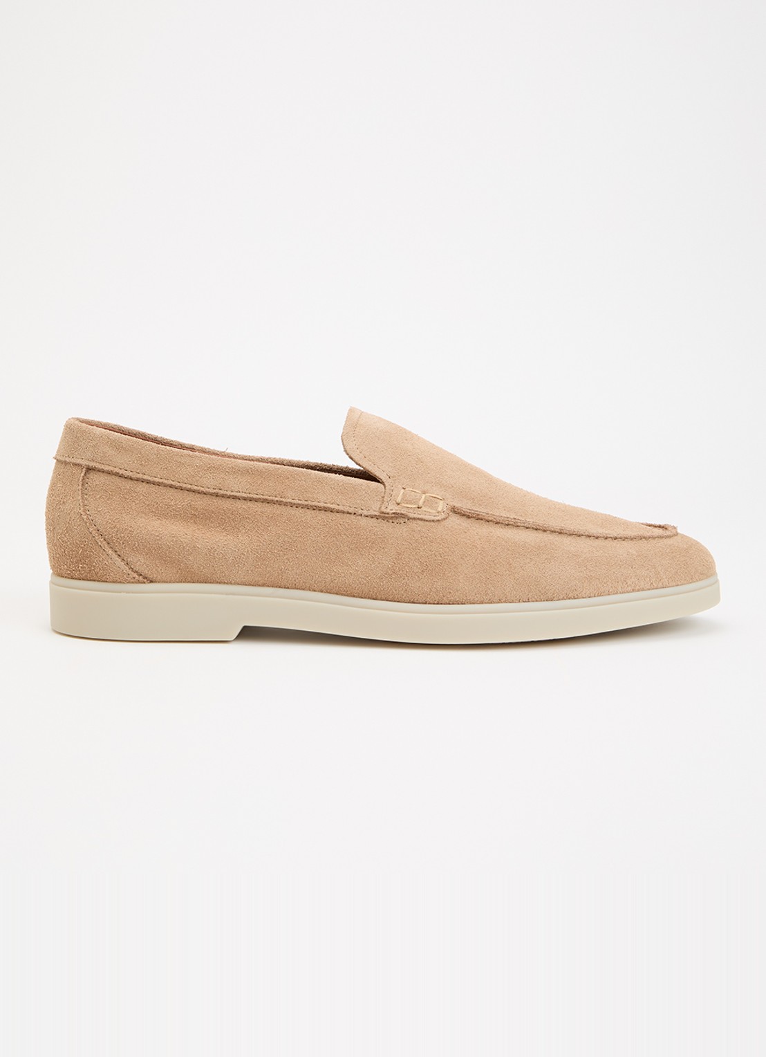 Dune London Boltman loafer van leer - voorkant 5 beige