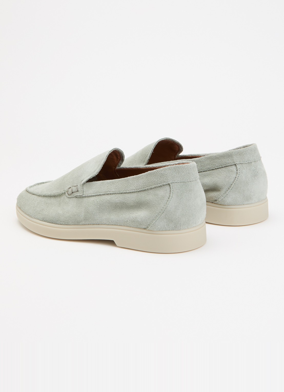 Dune London Boltman loafer van leer - achterkant lichtgroen