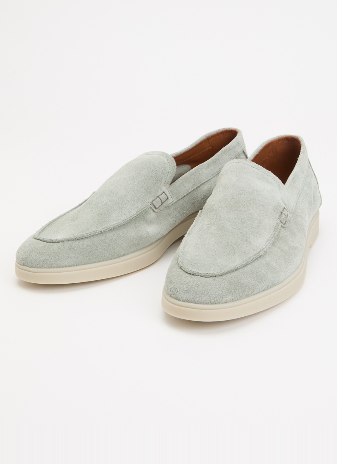 Dune London Boltman loafer van leer - detail 2 lichtgroen