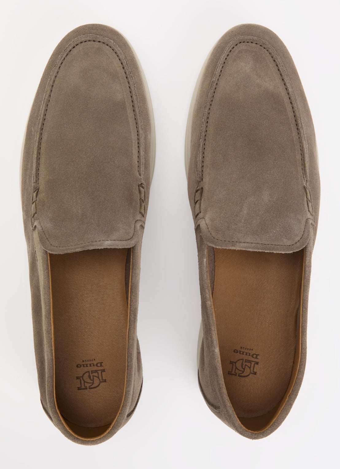 Dune London Boltman loafer van leer - detail 4 taupe