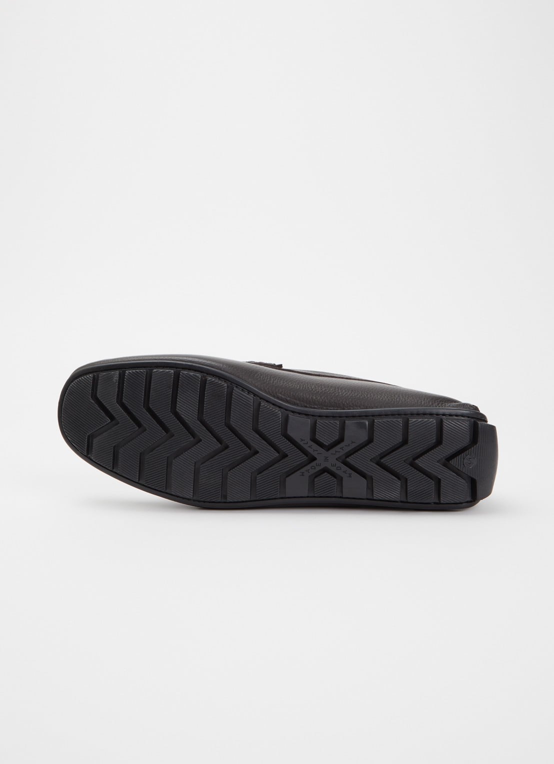 Dune London Brackley moccasin van leer met structuur - detail 3 donkerbruin