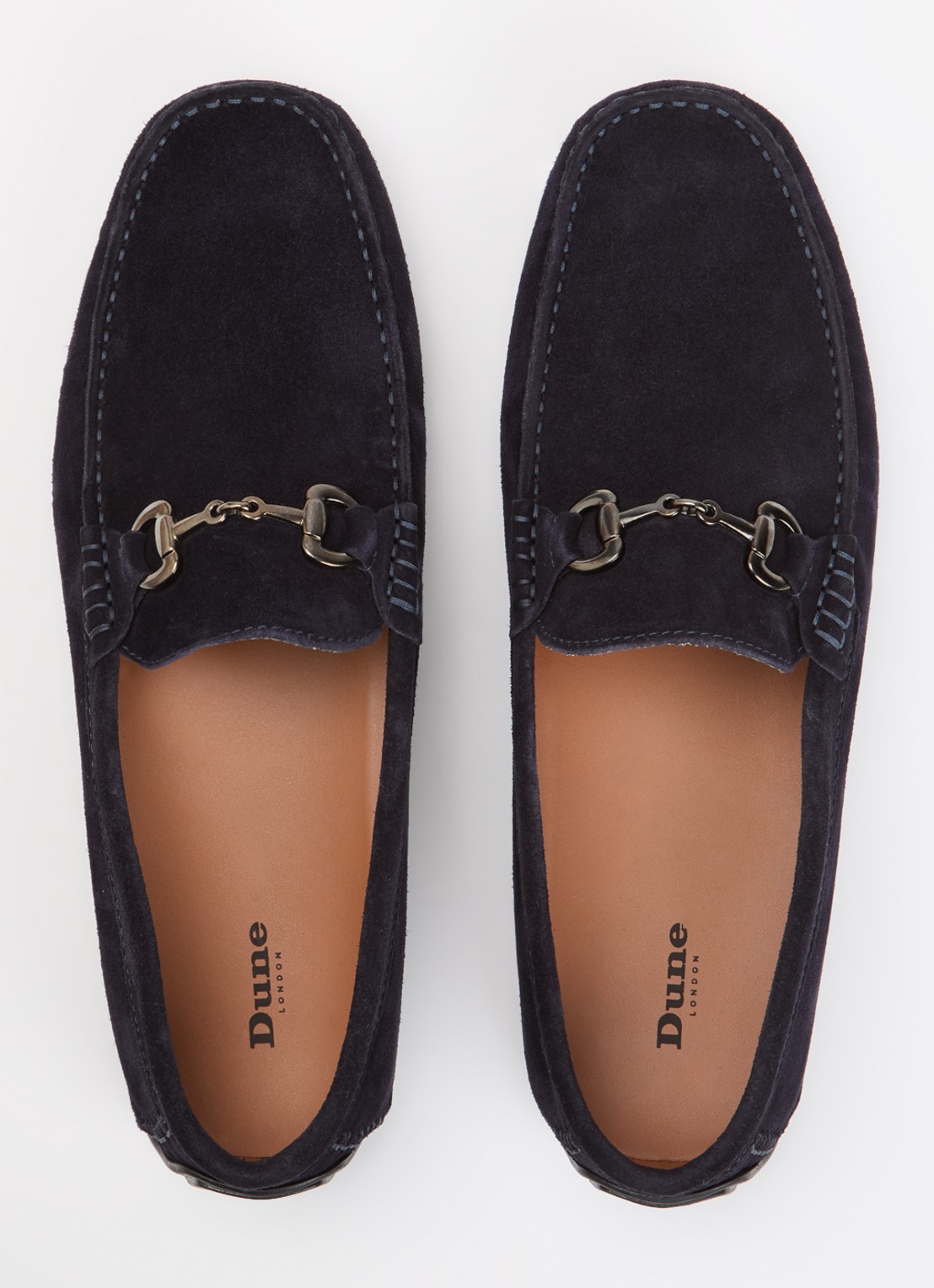 Dune London Brackon mocassin van leer - detail 7 donkerblauw