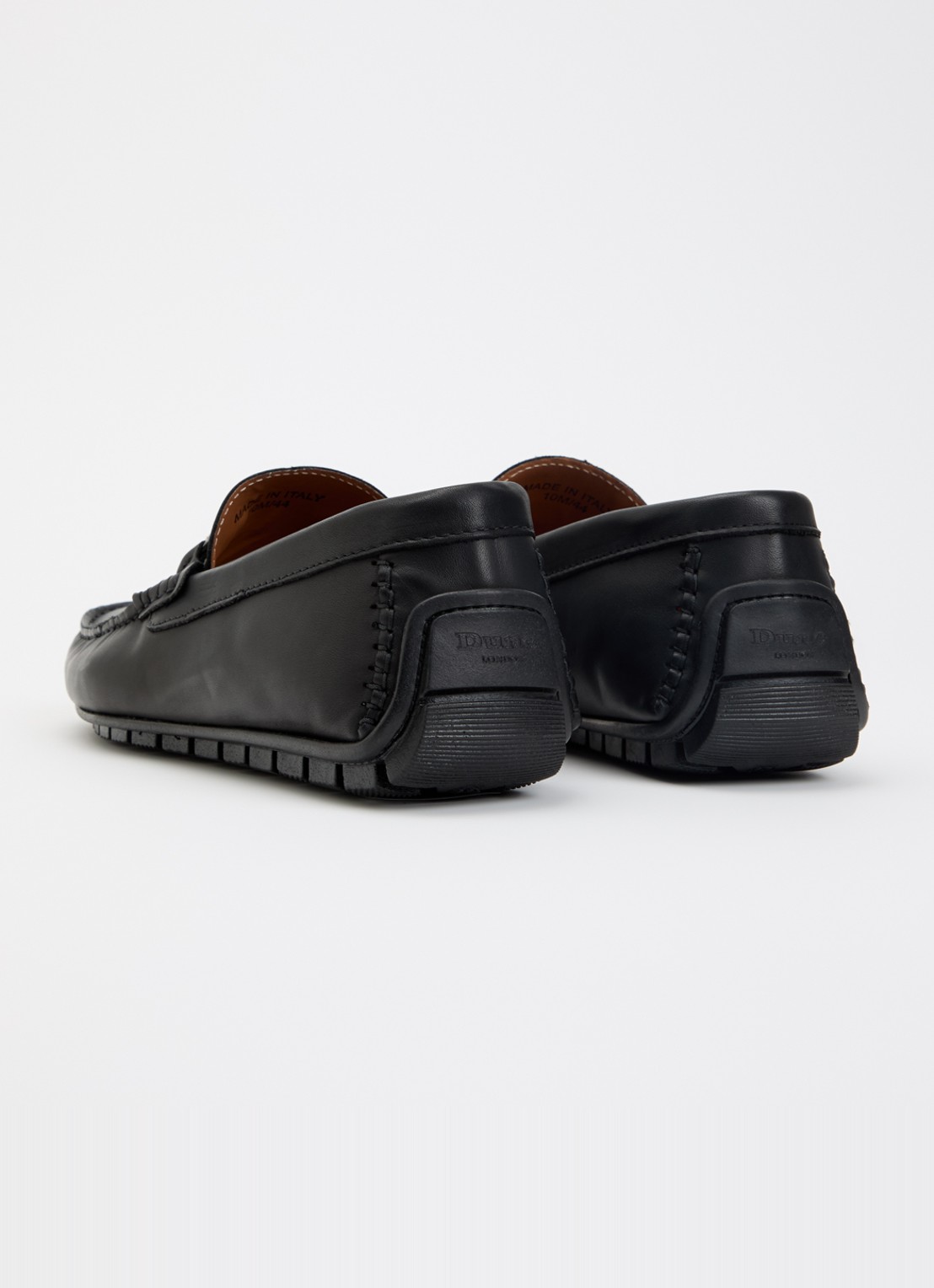 Dune London Brackon mocassin van leer - achterkant 4 zwart