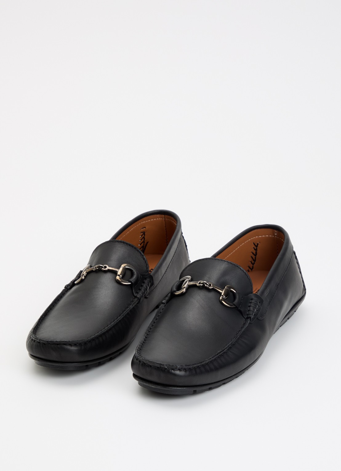 Dune London Brackon mocassin van leer - detail zwart