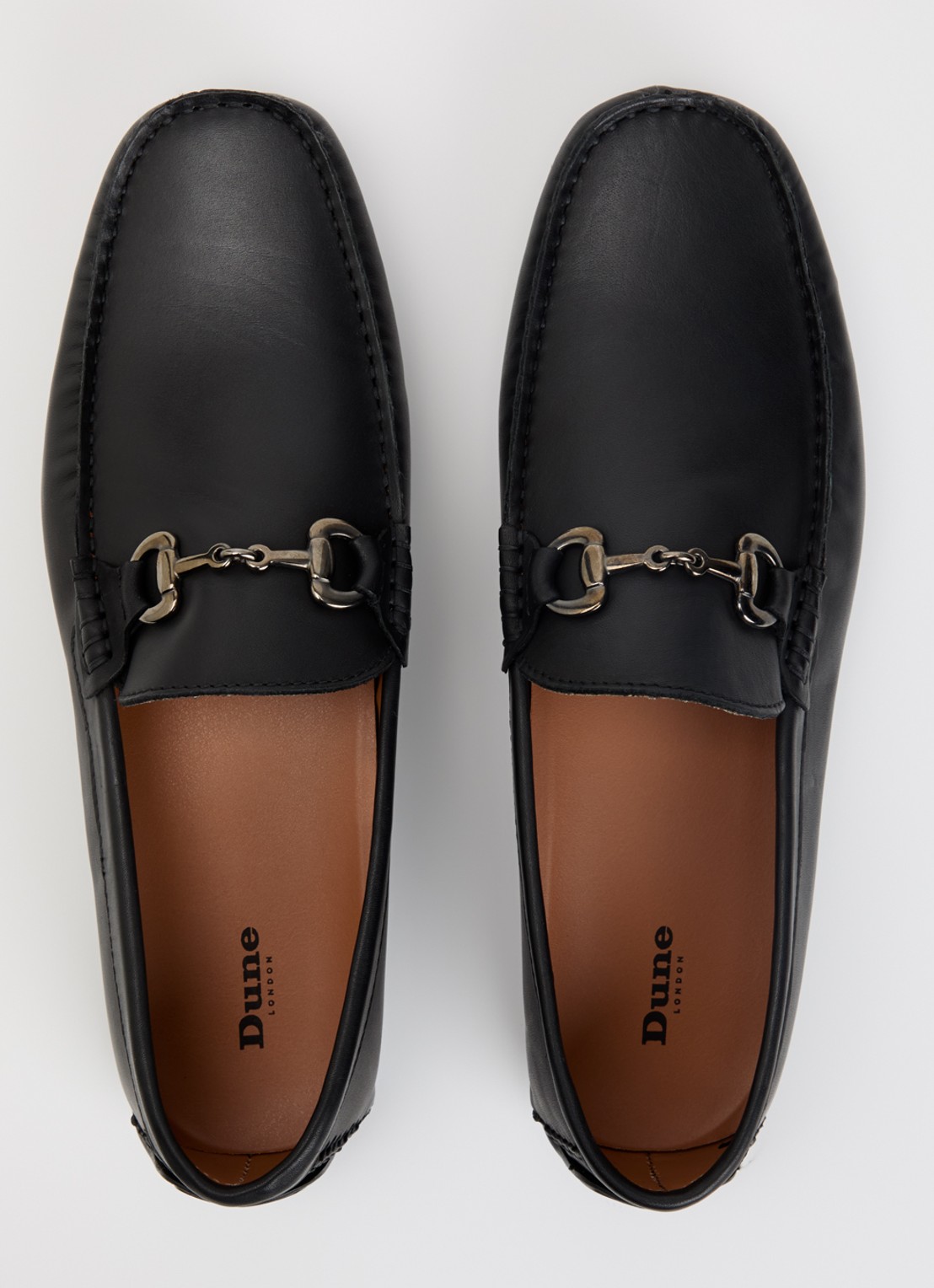 Dune London Brackon mocassin van leer - detail 2 zwart