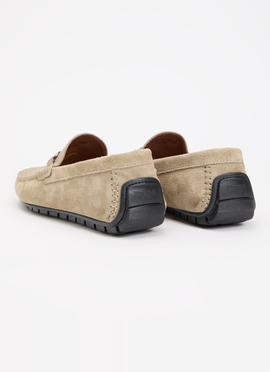Dune London Brackon mocassin van leer - achterkant 4 taupe