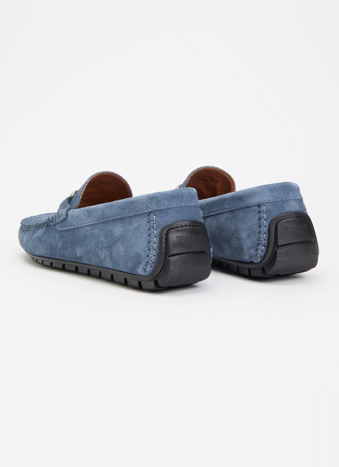 Dune London Brackon mocassin van leer - achterkant 4 blauw