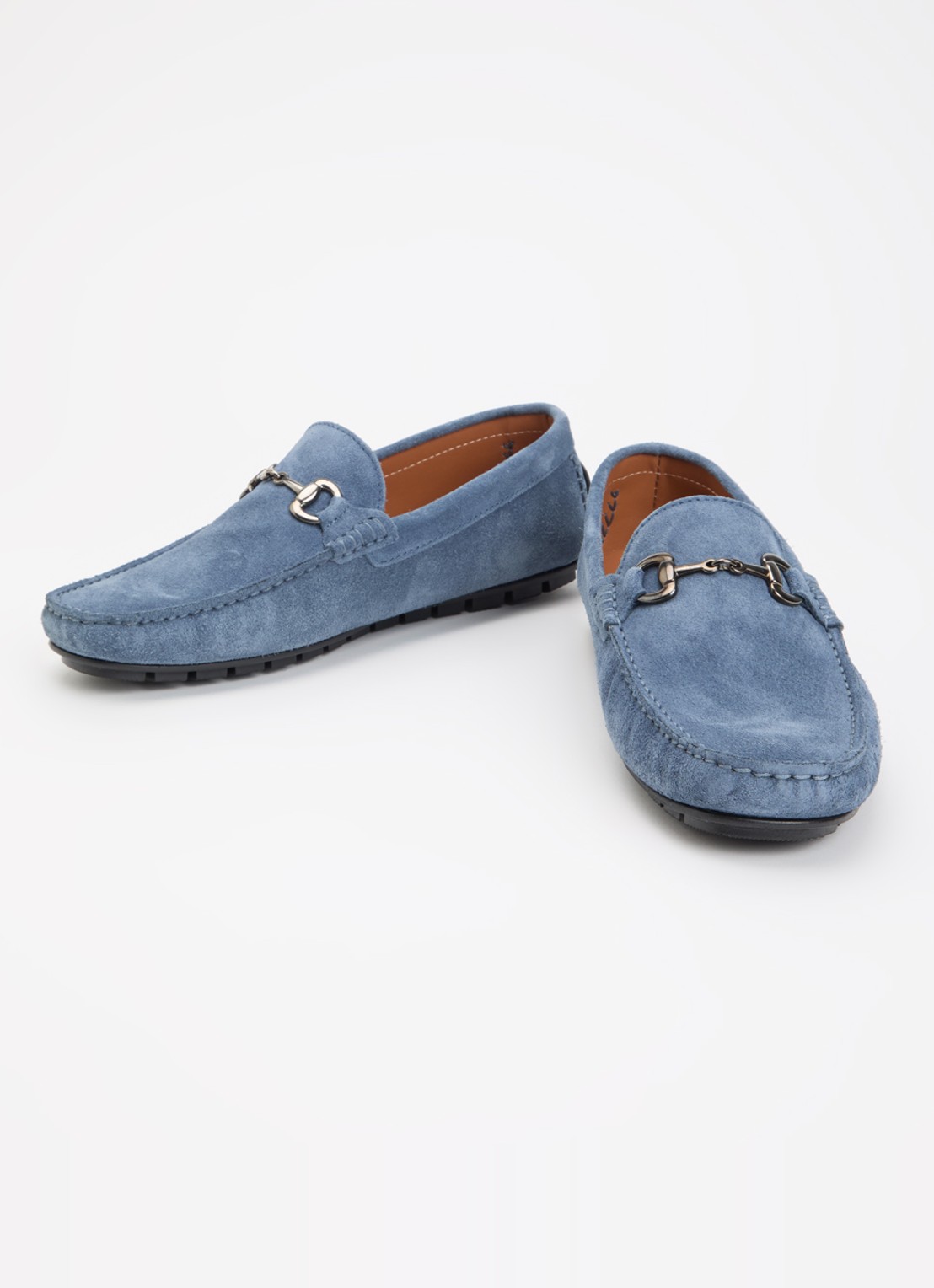 Dune London Brackon mocassin van leer - detail blauw