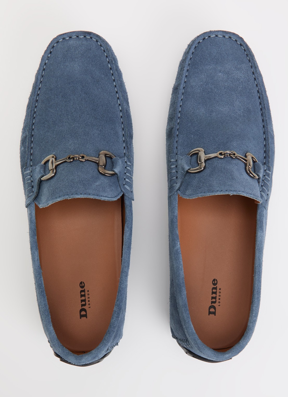Dune London Brackon mocassin van leer - detail 2 blauw
