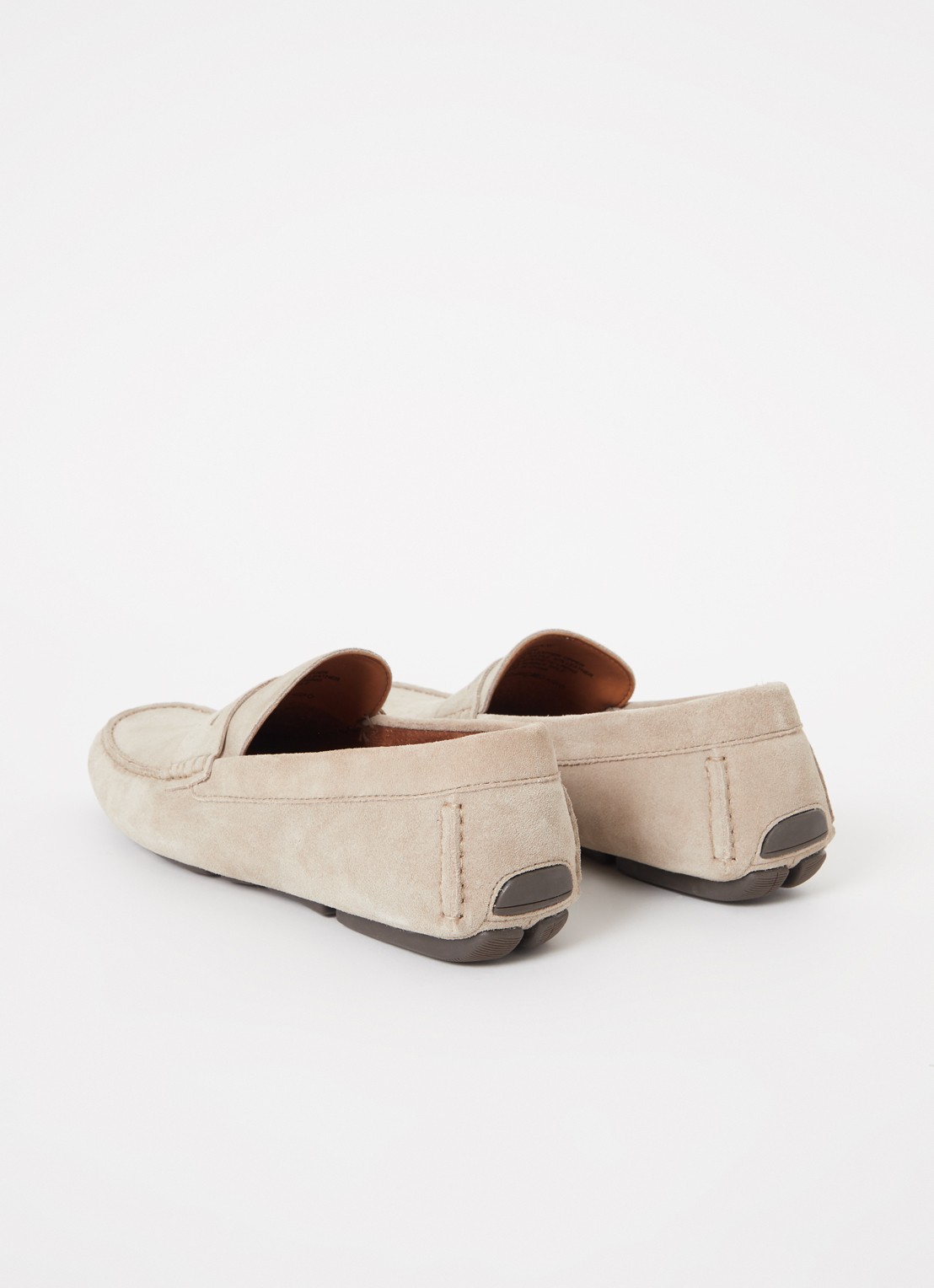Dune London Bradlay mocassin van suède - detail 2 donkerbeige