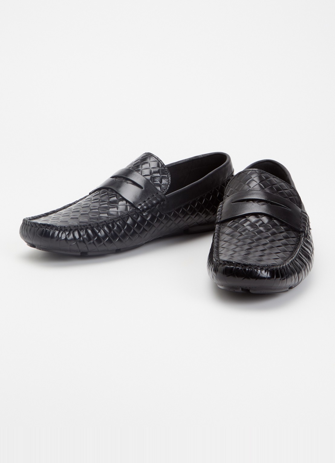 Dune London Bradlay moccasin van leer - detail 2 zwart
