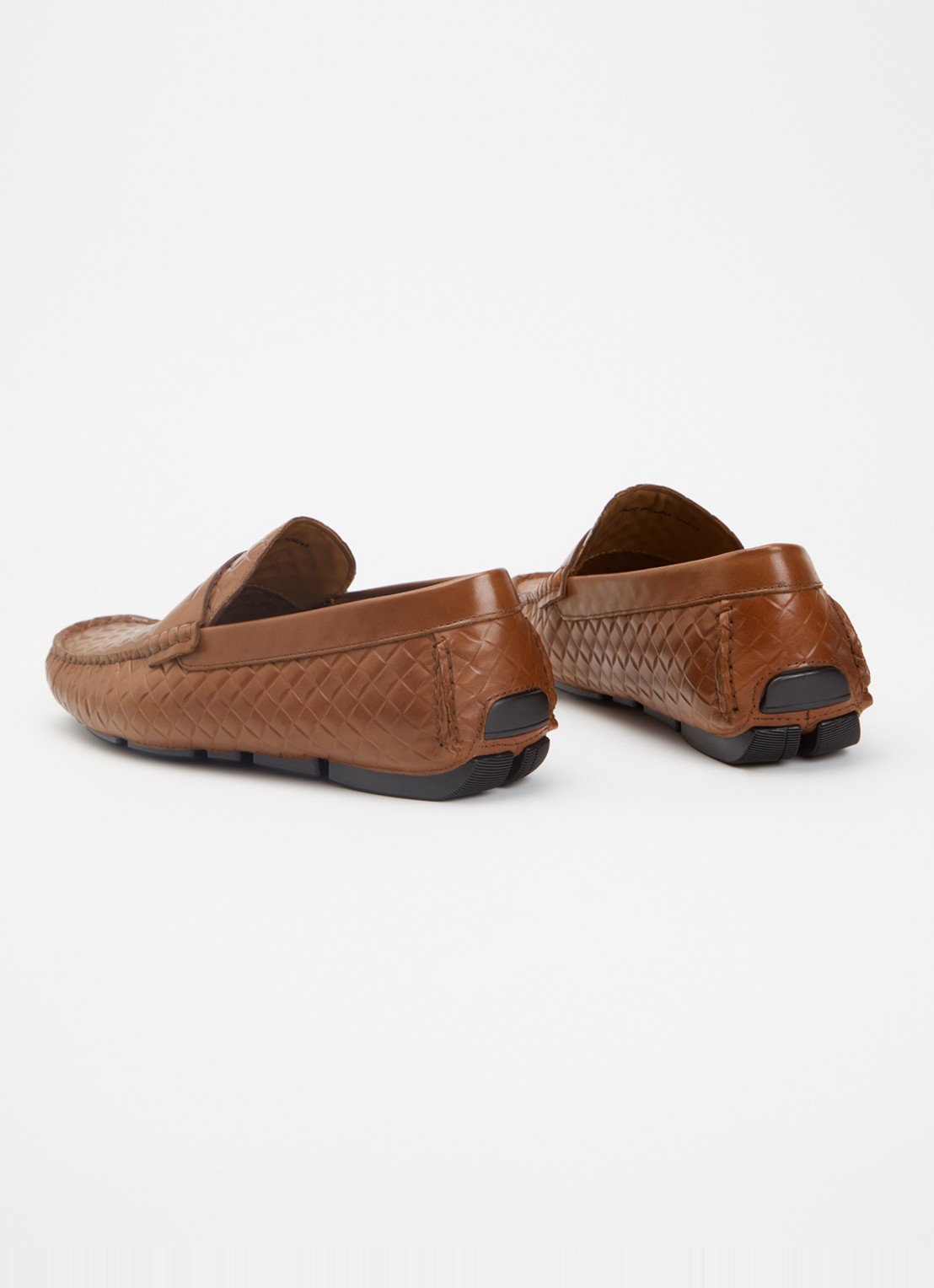 Dune London Bradlay moccasin van leer - achterkant bruin