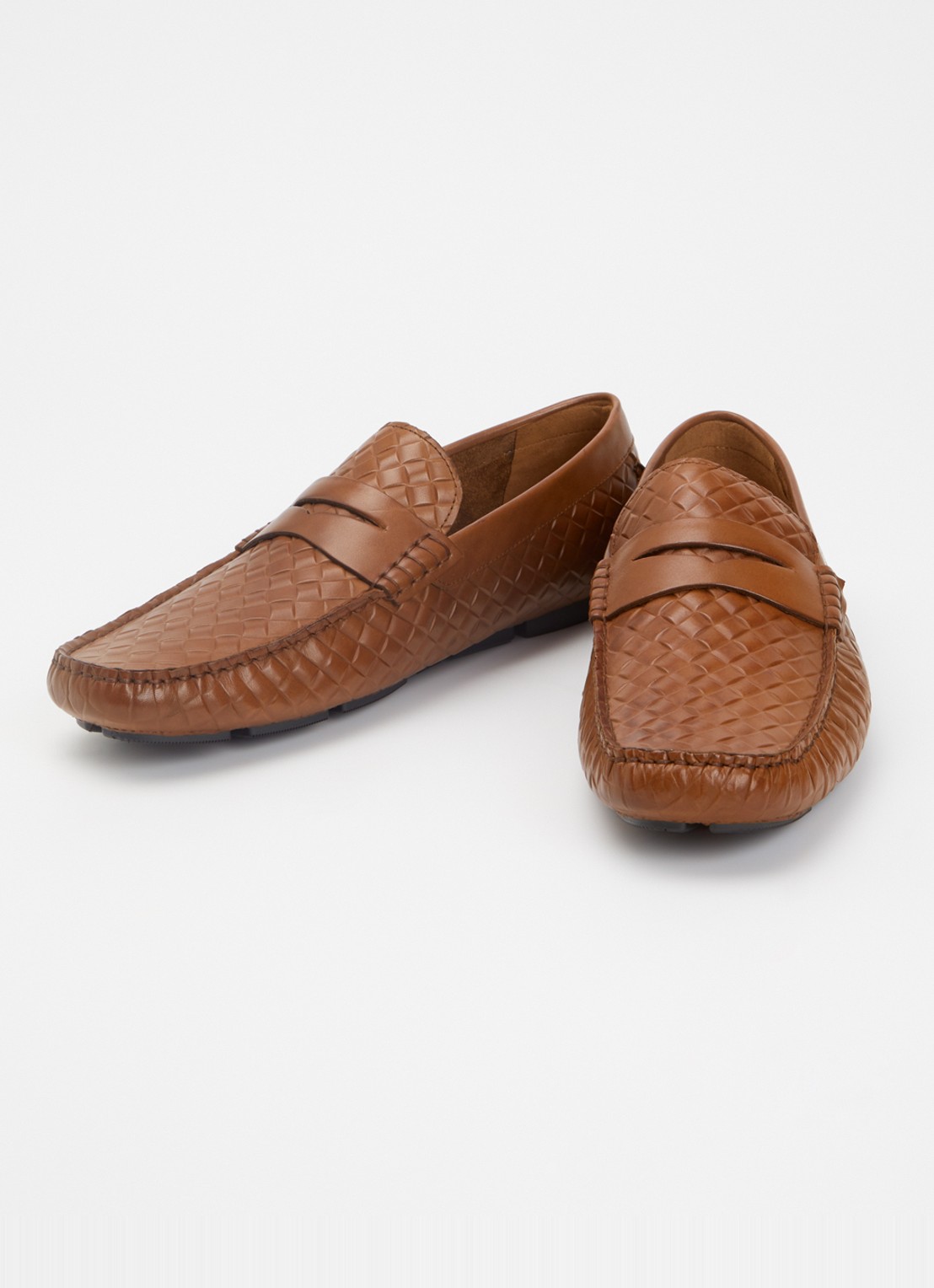 Dune London Bradlay moccasin van leer - detail 3 bruin