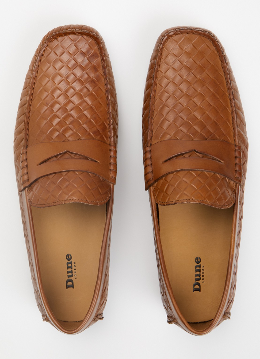 Dune London Bradlay moccasin van leer - detail 4 bruin