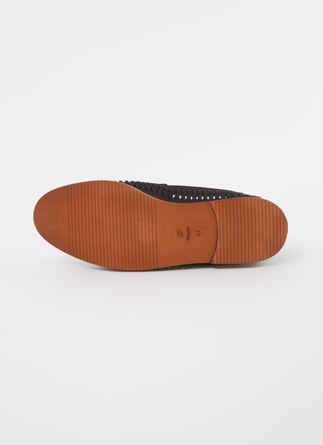 Dune London Brickles loafer van leer - detail 4 donkerblauw