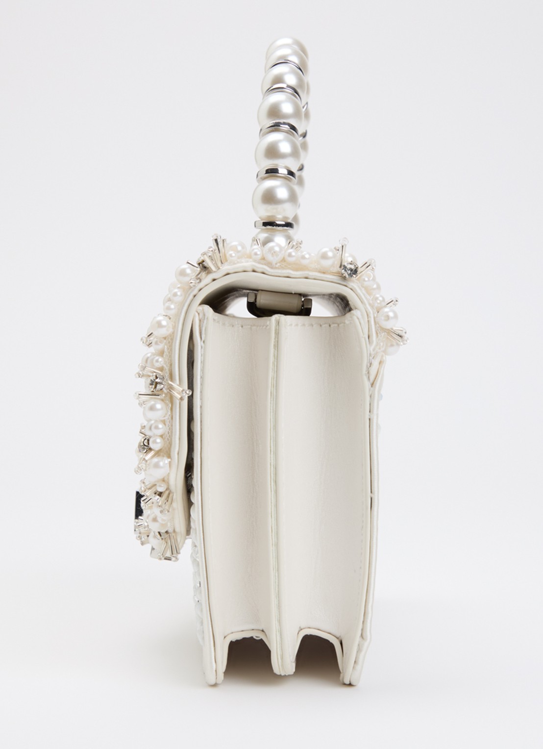 Dune London Bridesmaid handtas van satijn met afneembare schouderriem - detail 3 ivoor