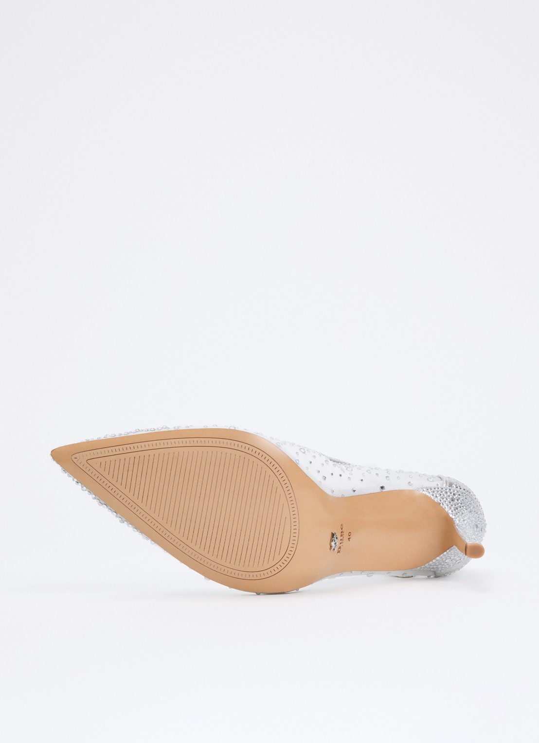 Dune London Brightest pump van mesh met strass - detail 4 zilver