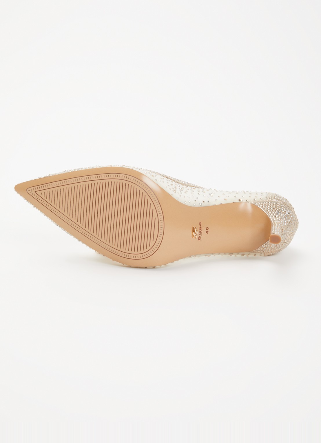 Dune London Brightest pump van mesh met strass - detail 5 goud