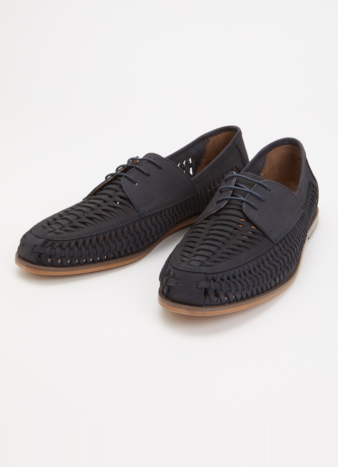 Dune London Brinkle bootschoen van nubuck - detail 2 donkerblauw