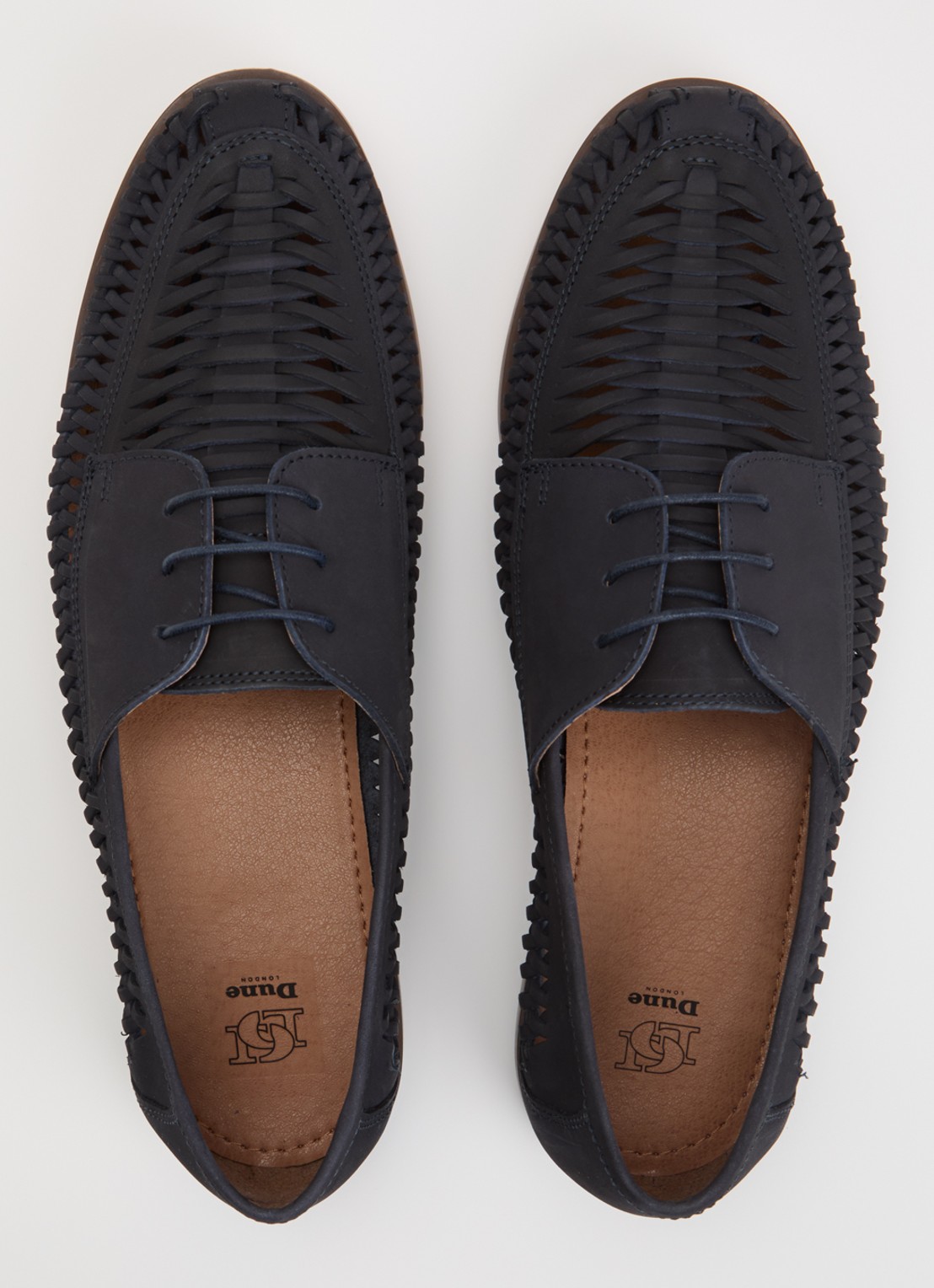 Dune London Brinkle bootschoen van nubuck - detail 3 donkerblauw