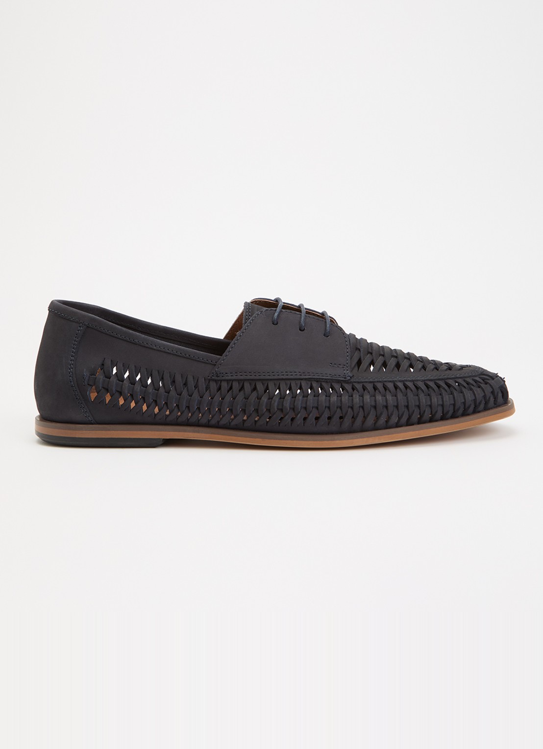 Dune London Brinkle bootschoen van nubuck - voorkant 5 donkerblauw