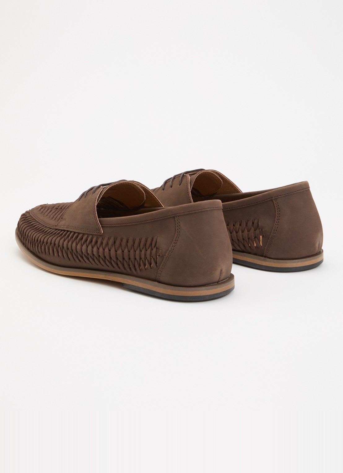 Dune London Brinkle bootschoen van nubuck - achterkant 2 bruin