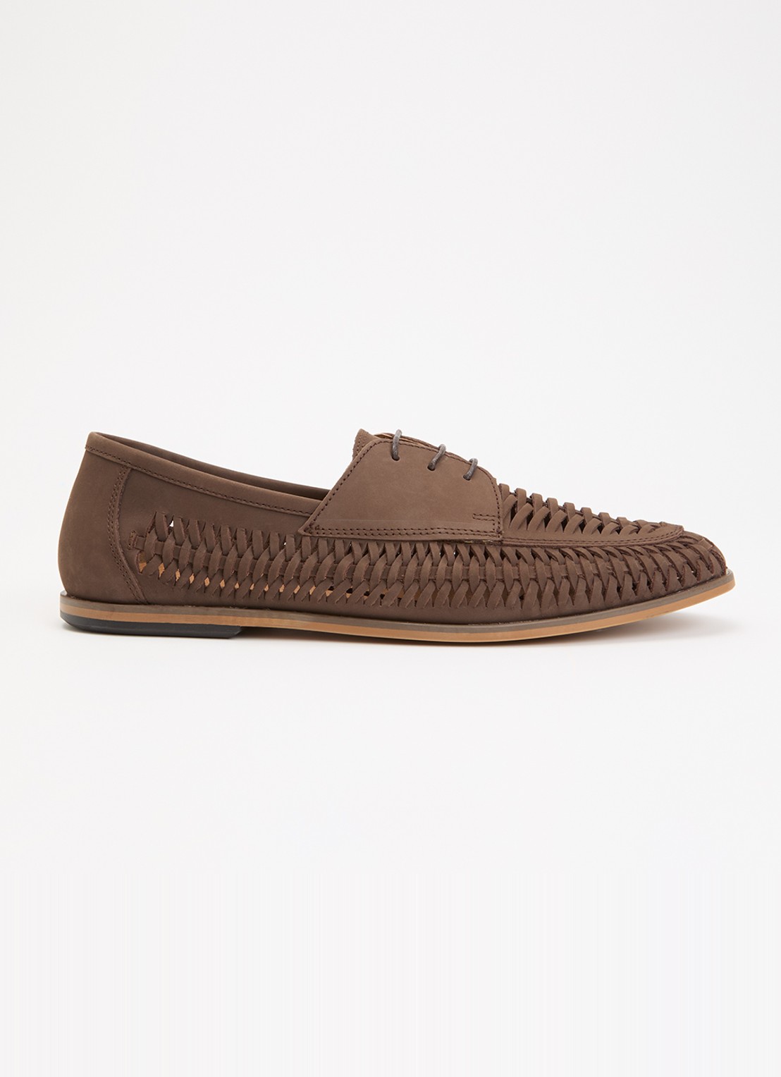 Dune London Brinkle bootschoen van nubuck - voorkant bruin