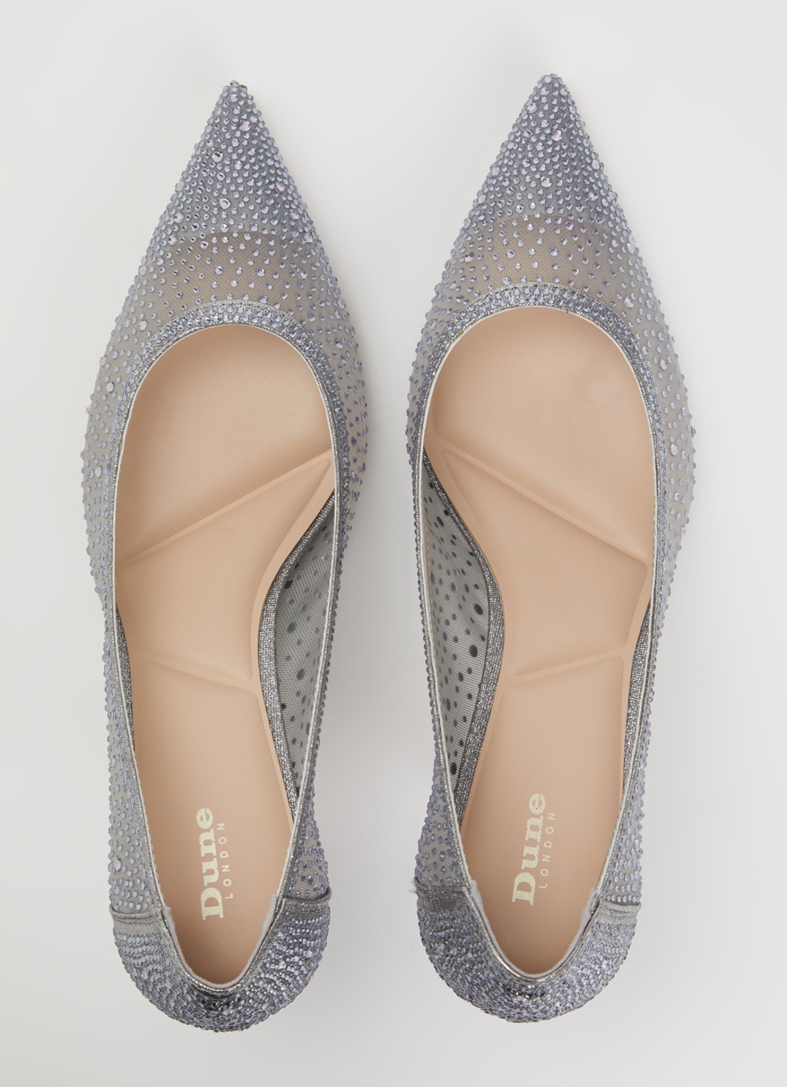 Dune London Brivelle pump van mesh met strass - detail 3 grijs
