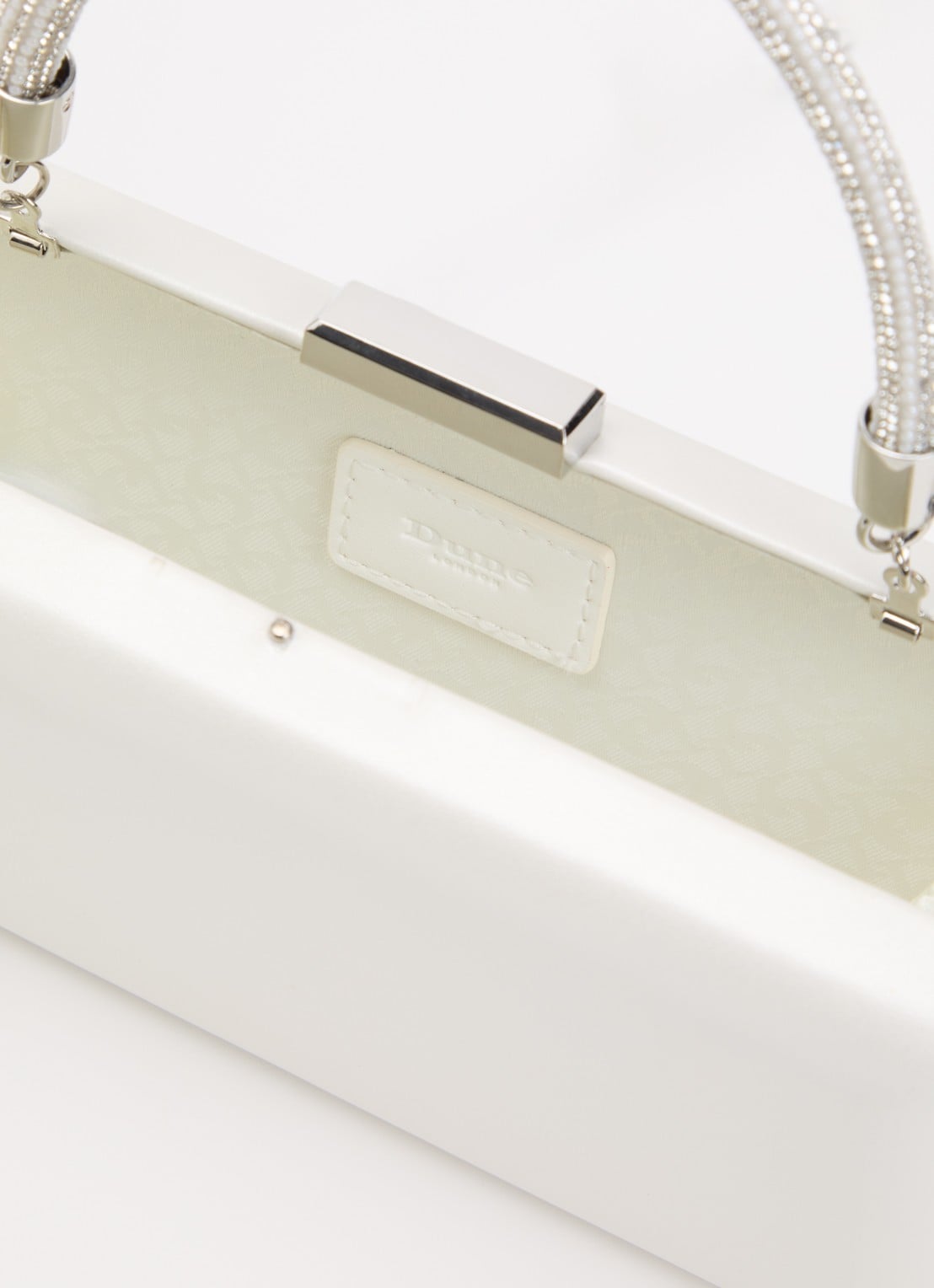 Dune London Brunch clutch met afneembare schouderriem - detail 3 wit