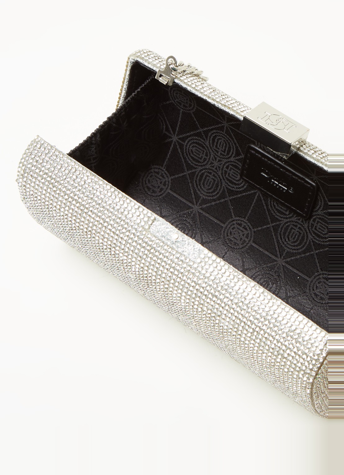 Dune London Bryannies clutch met strass - detail 2 zilver