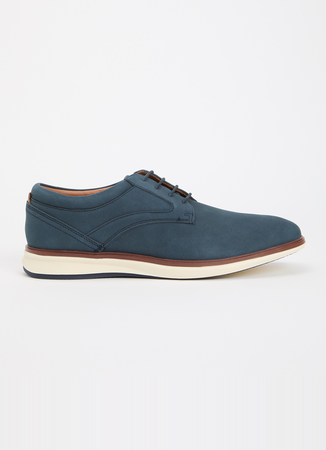 Dune London Brydon veterschoen van leer - voorkant 5 blauw