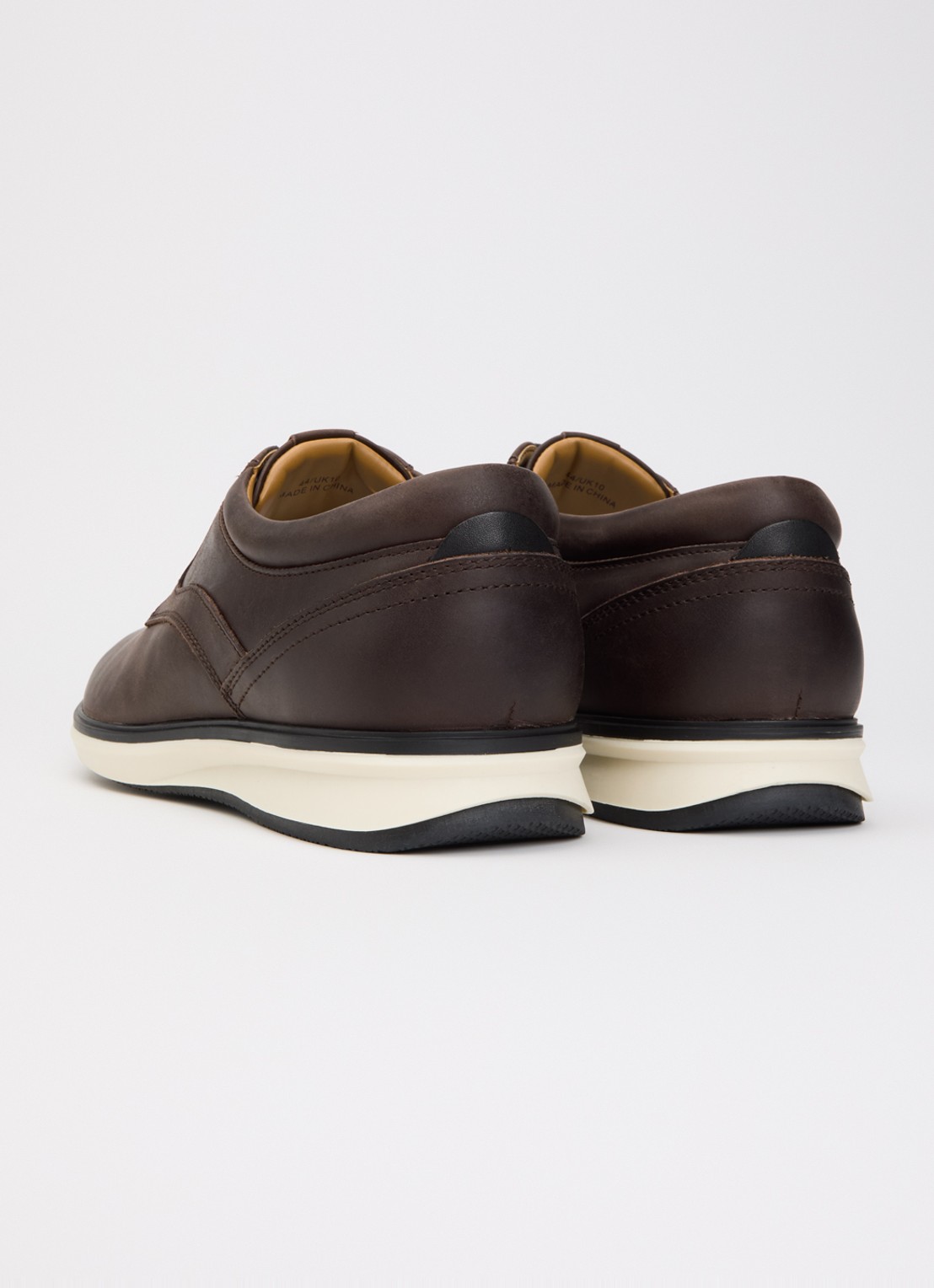 Dune London Brydon veterschoen van leer - achterkant 4 514dark brown-leather
