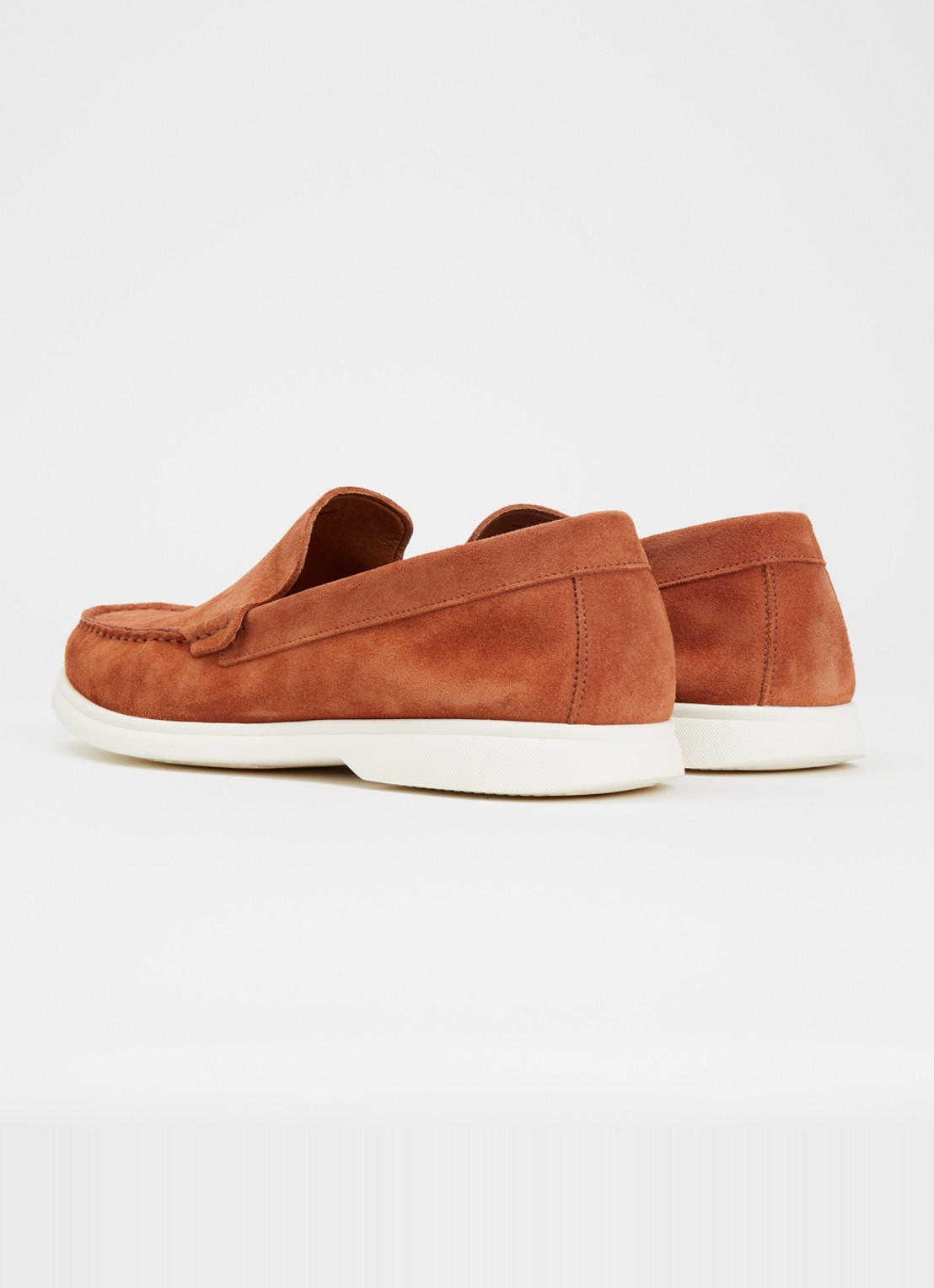 Dune London Buftonn loafer van suède  - achterkant 2 roodbruin