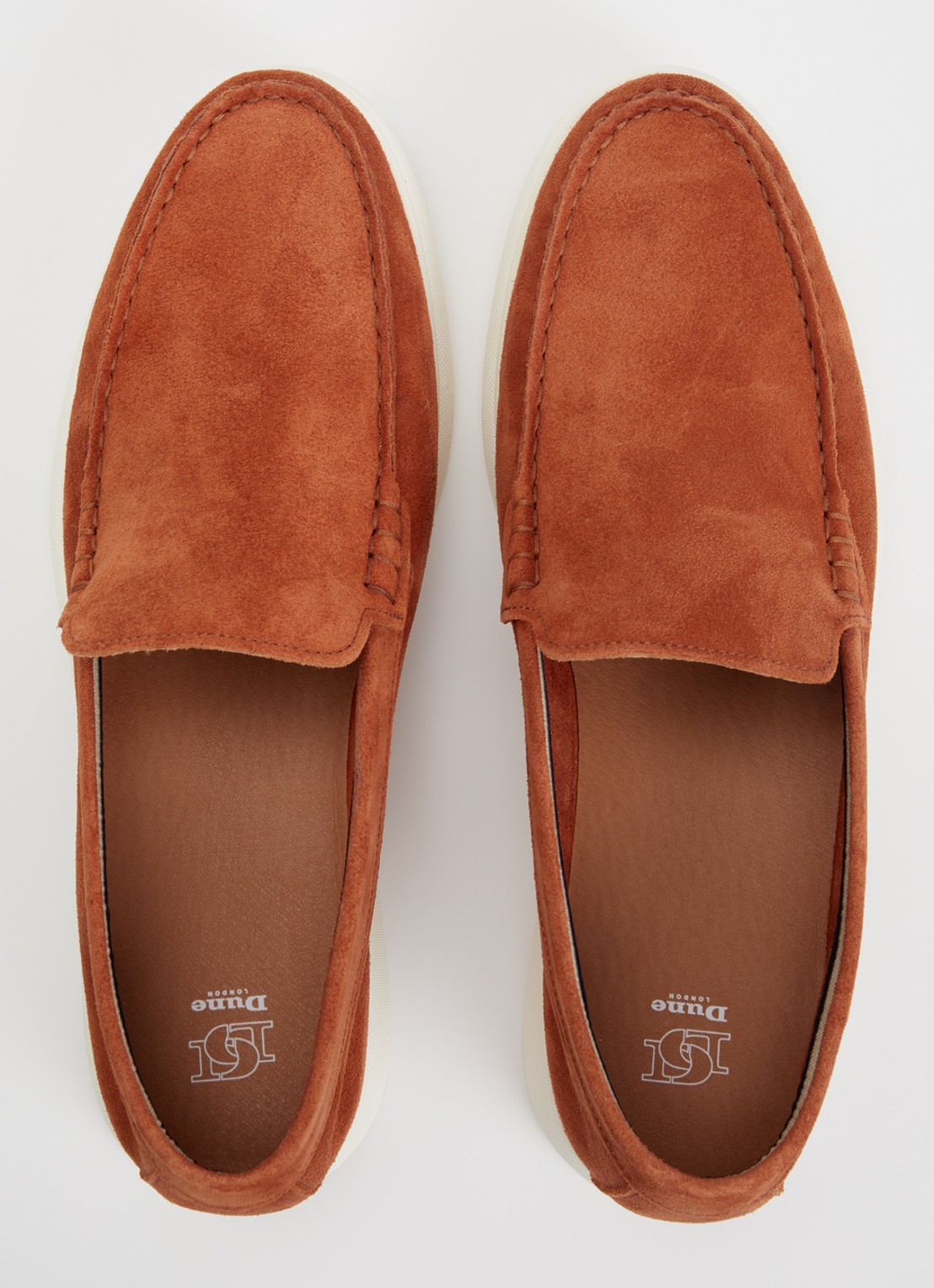 Dune London Buftonn loafer van suède  - detail 4 roodbruin