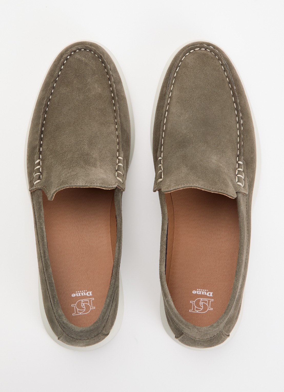Dune London Buftonn loafer van suède  - detail 4 taupe
