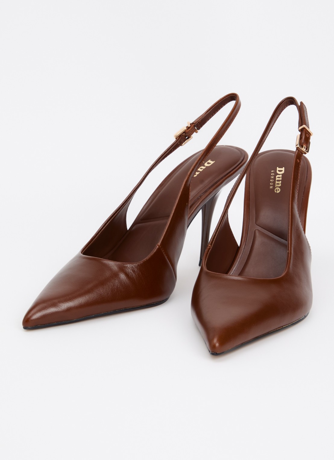 Dune London Cai slingback van leer  - detail 3 bruin