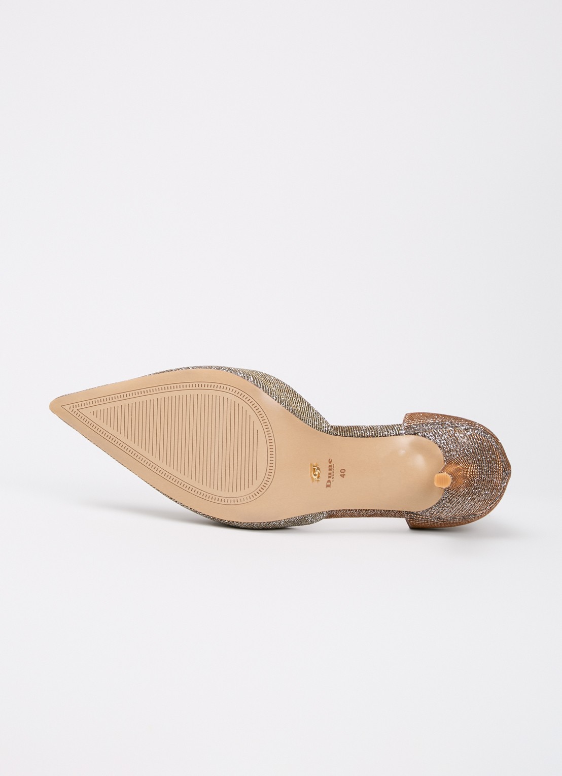 Dune London Calmness sandalette - detail 3 brons - textiel