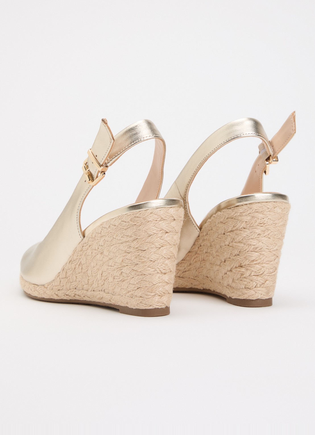 Dune London Capable sleehak van leer met metallic finish - achterkant goud