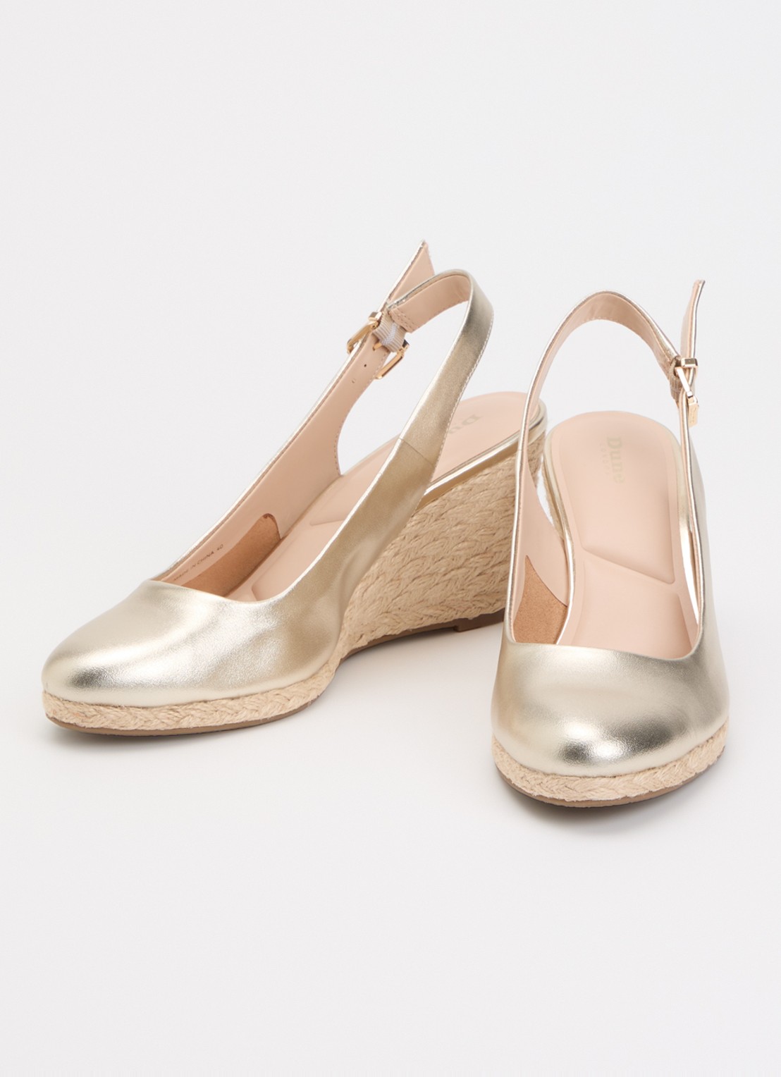 Dune London Capable sleehak van leer met metallic finish - detail 3 goud