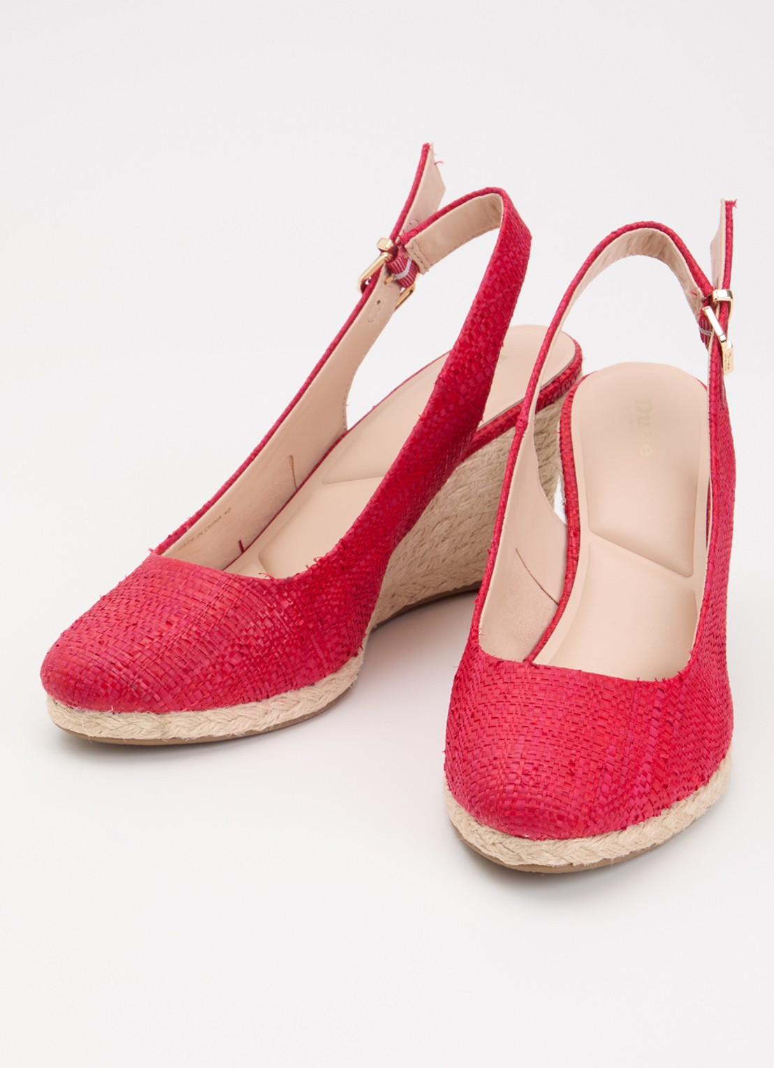 Dune London Capable sleehak van leer met metallic finish - detail 2 rood