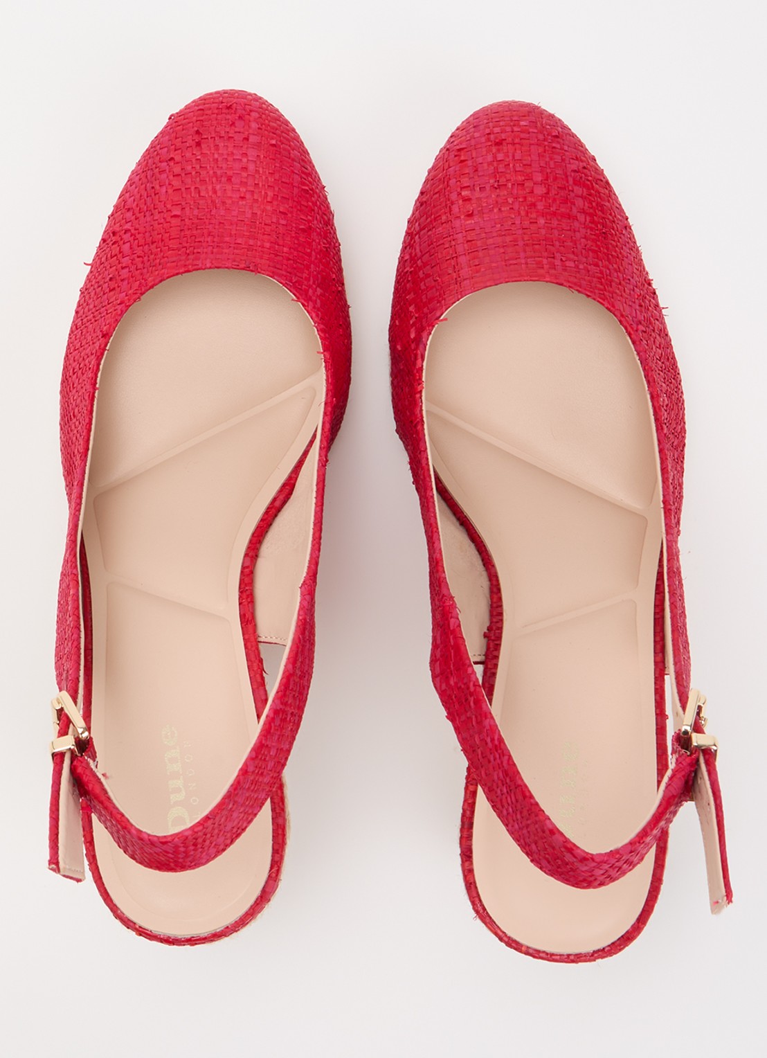 Dune London Capable sleehak van leer met metallic finish - detail 3 rood