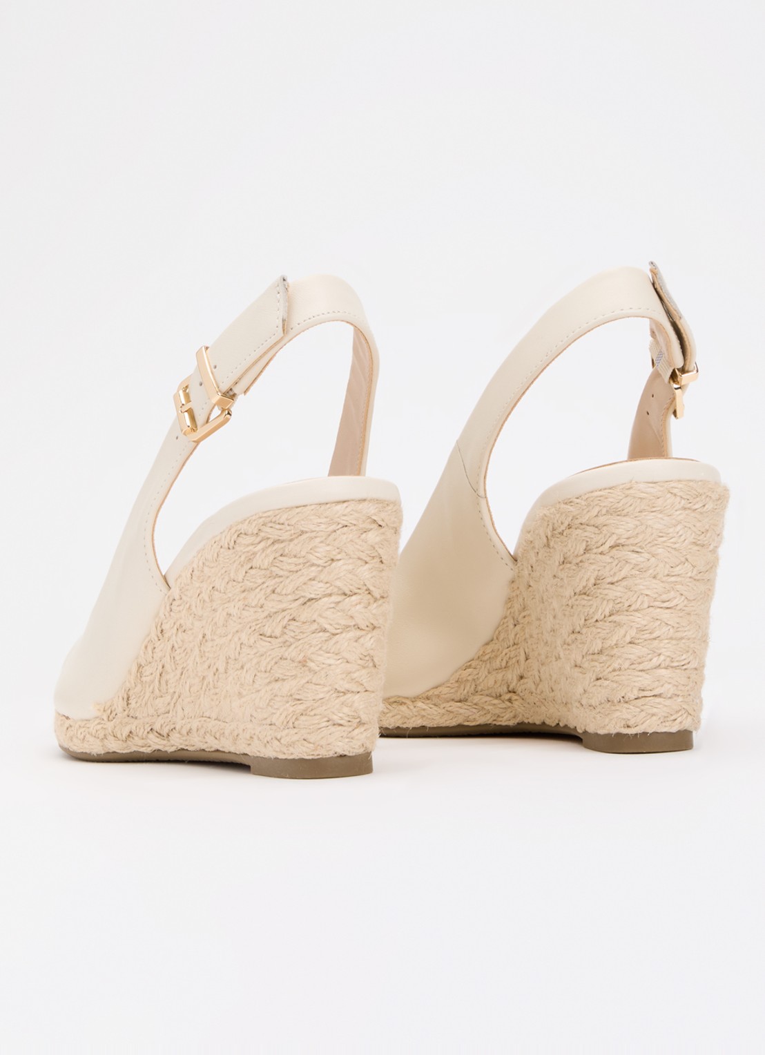 Dune London Capable sleehak van leer met metallic finish - achterkant ivoor