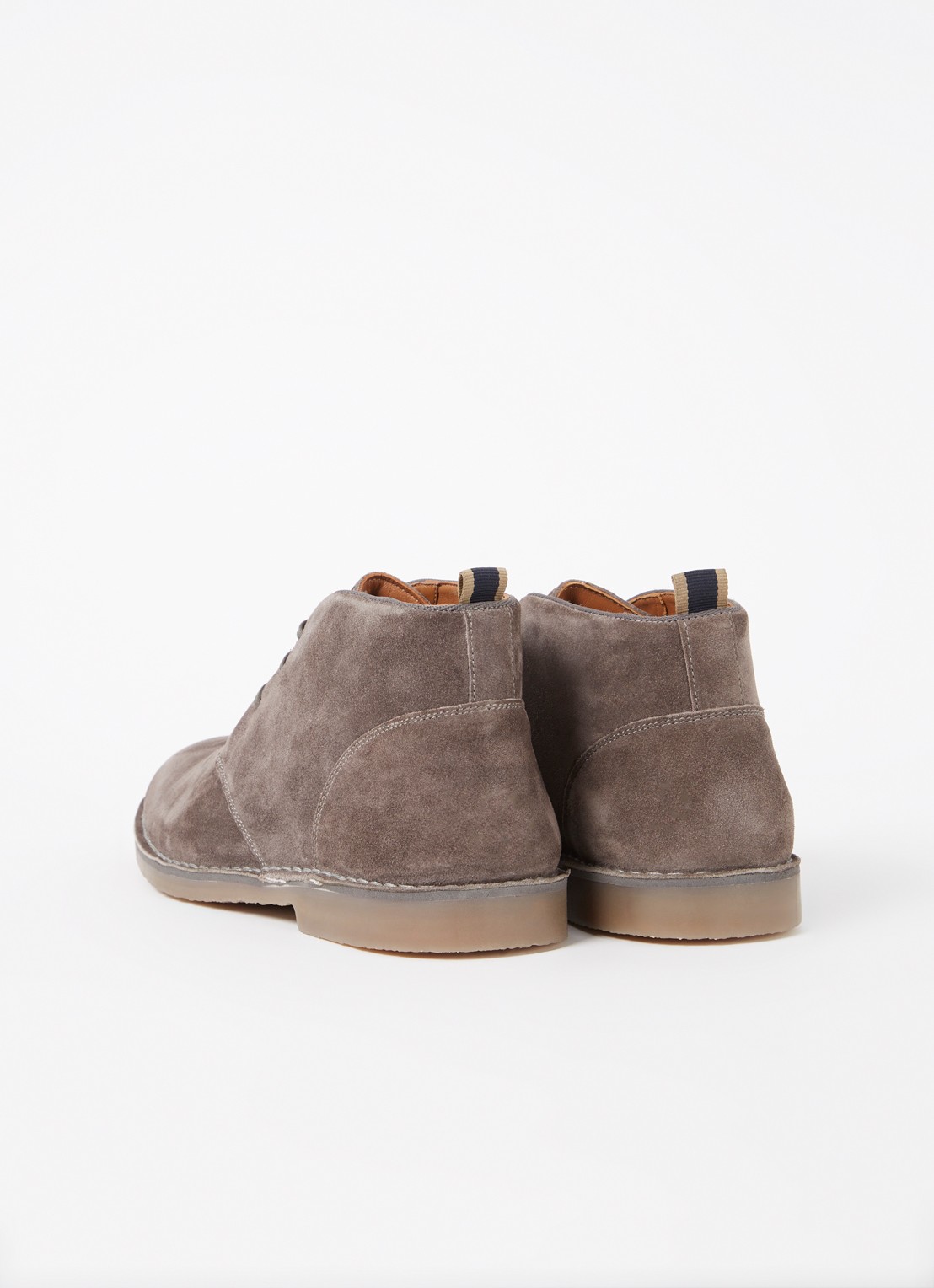 Dune London Cashed veterschoen van leer  - detail 2 taupe