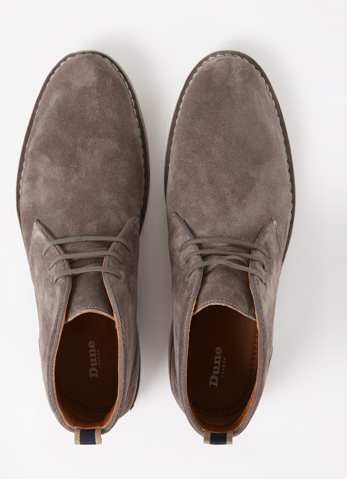 Dune London Cashed veterschoen van leer  - detail 3 taupe